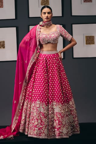 Sana Barreja The Dance Zardozi Embroidered Lehenga Set 