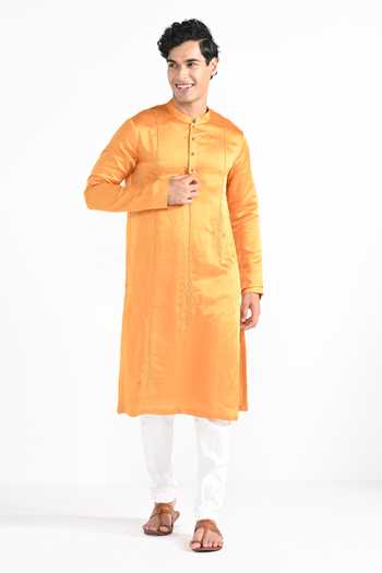 Kalpana Naik Goldfinch Yellow Hand Embroidered Kurta Set 