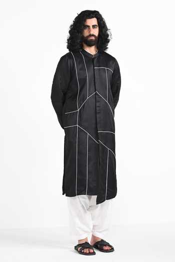 Kalpana Naik Black Hand Embroidered Kurta & Salwar Set 