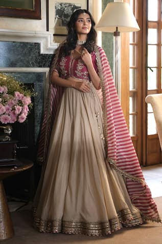 Summer By Priyanka Gupta Noor E Summer Silk Mul Lehenga Set 