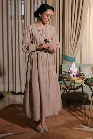 Summer By Priyanka Gupta Noor E Bow Mul Chanderi Dress 