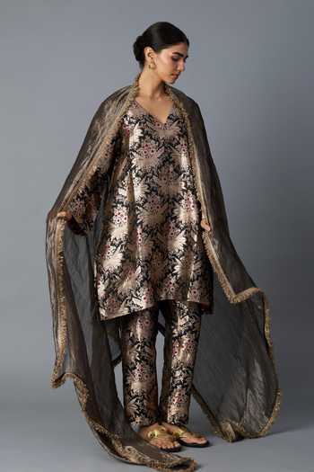 Vasstram Hazara Woven Kurta & Pant Set 
