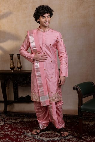 Hilo Design Srinivasa Kanjivaram Kurta Dhoti Pant Set 