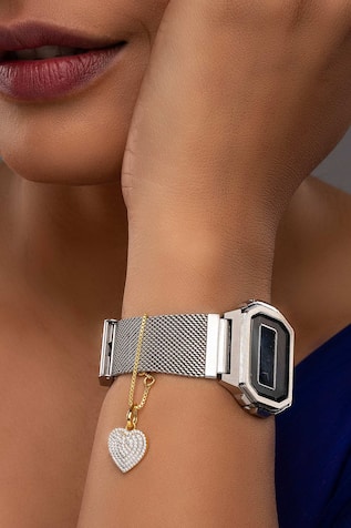 Sica Jewellery Amore Heart Shaped Charm with Pave Embellishment 