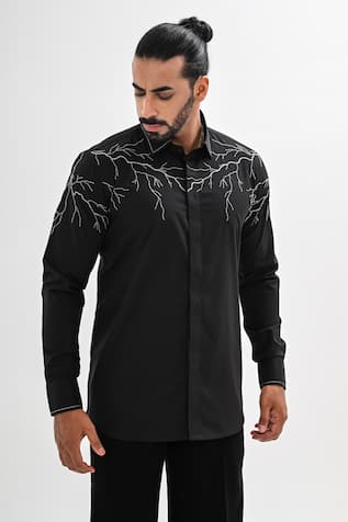 Kalpana Naik Electric Pulse Hand Embroidered Shirt 
