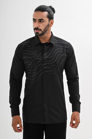 Kalpana Naik Echo Storm Hand Embroidered Shirt 