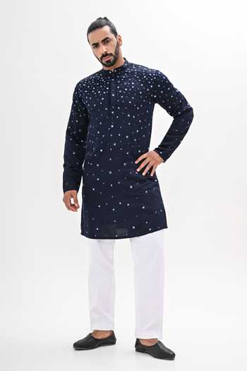 Kalpana Naik Crystal Maze Hand Embroidered Kurta Set 