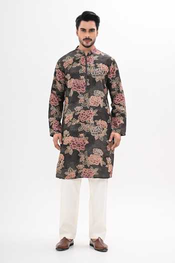 Kalpana Naik Rustic Bloom Hand Embroidered Kurta Set 