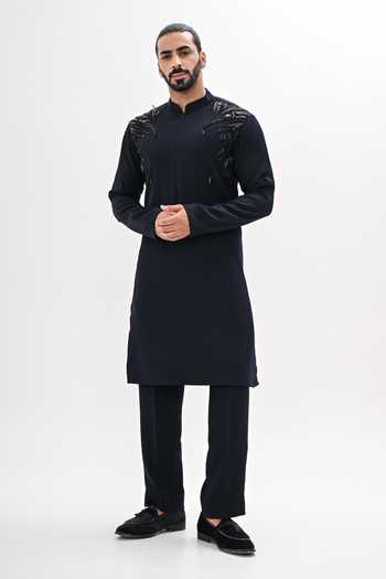 Kalpana Naik Shoulder Droplets Hand Embroidered Kurta Set 