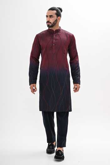 Kalpana Naik Ombre Hand Embroidered Kurta Set 