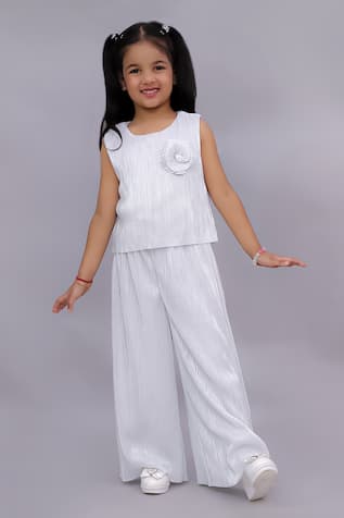 Glam Up 3D Floral Top & Pant Set 