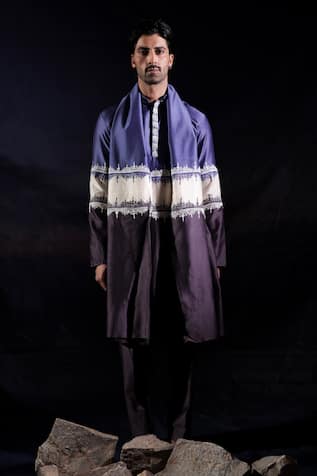 Jubinav Chadha Embroidered Silk Chanderi Kurta Set 