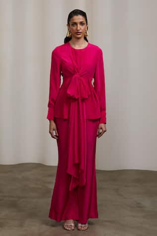 Sheela Suthar Tie-Up Top & Flared Pant Set 