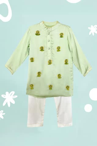 Toddle Kidswear Octopus Embroidered Kurta Set 