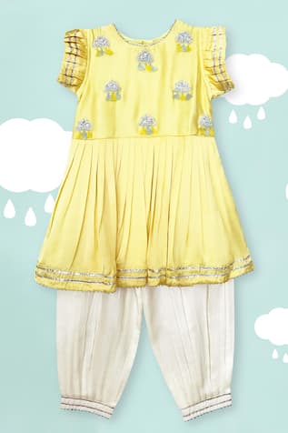 Toddle Kidswear Cloudscape Embroidered Kurta Set 