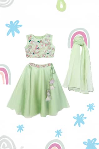 Toddle Kidswear Butterfly Garden Lehenga Set 
