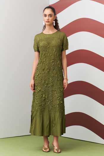 Pleats By Aruni Green Napori Dress 