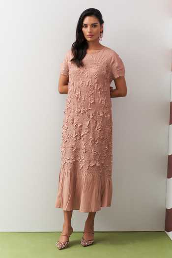Pleats By Aruni Peach Napori Dress 