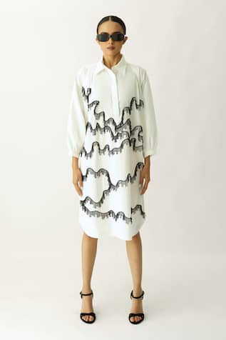 Studio Moda India The Meridian Pipe Work Dress 