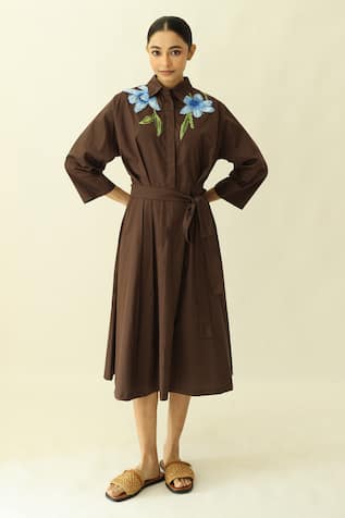 Studio Moda India The Floradusk Embroidered Dress 