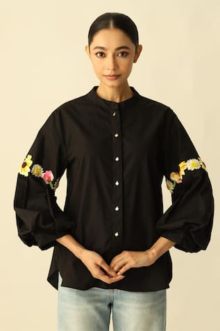 Studio Moda India The Florae Embroidered Shirt 