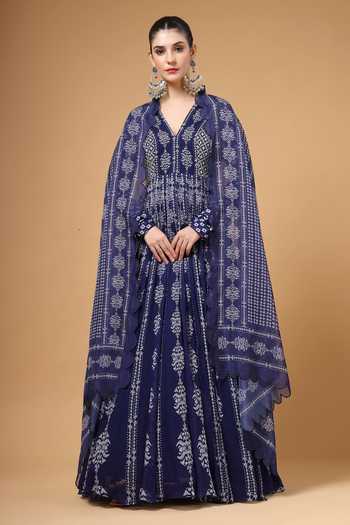 Gazab by Miku Kumar Qurbat Printed Anarkali With Dupatta 