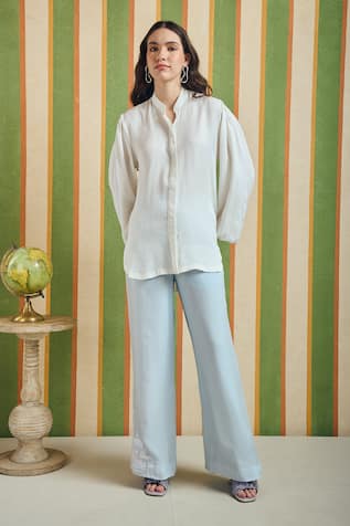 Orthodox Mono Architectural Embroidered Trouser 