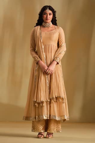 Almaari By Pooja Patel Arya Silk Embroidered Anarkali Set 