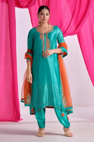 Almaari By Pooja Patel Rangleela Embroidered Kurta Set 
