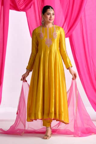 Almaari By Pooja Patel Rangyaan Embroidered Anarkali Set 