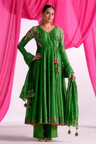 Almaari By Pooja Patel Rangtarang Embroidered Anarkali Set 