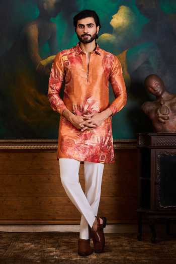 Nitika Gujral Printed Kurta & Cotton Lycra Pant Set 