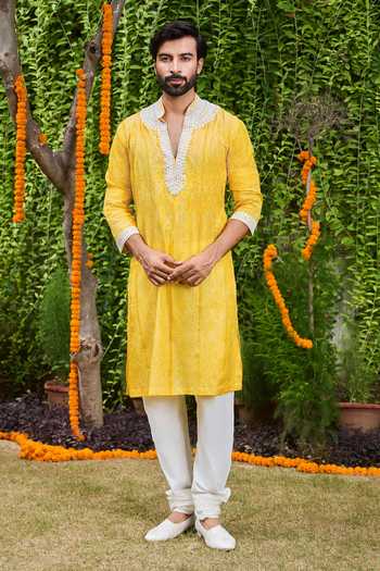 Nitika Gujral Shibori Tie-Dyed Kurta & Churidar Set 