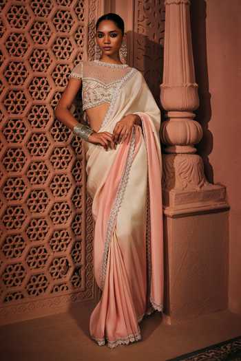 Mukta Sabharwal Rimjhim Embroidered Saree With Blouse 