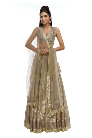 Neha Khullar Chanderi Lehenga Set 