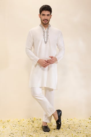 Neha Gursahani Hand Embroidered Kurta & Narrow Pant Set 