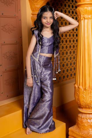 Kirti Agarwal - Pret N Couture Brocade Woven Jacket Palazzo Set 