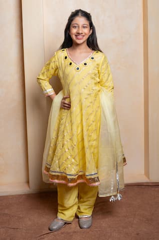 Kirti Agarwal - Pret N Couture Zari Embroidered Anarkali Kurta Set  