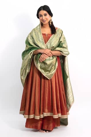 Amaltas Couture Gota Work Anarkali Sharara Set 