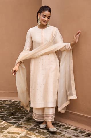 Dohr India Chand Jacquard Kurta Set 
