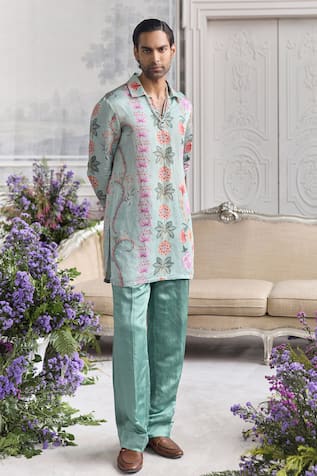 Mahima Mahajan Said Fanah Print Short Kurta & Trouser Set 
