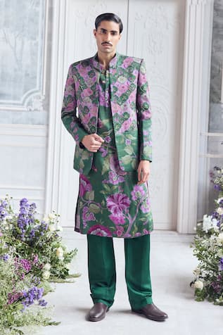 Mahima Mahajan Harun Fanah Print Hand Embroidered Blazer 