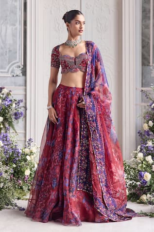 Mahima Mahajan Shasha Floral Printed Lehenga Set  