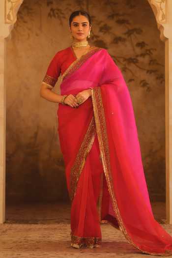 AFRIYA Organza Saree With Blouse 