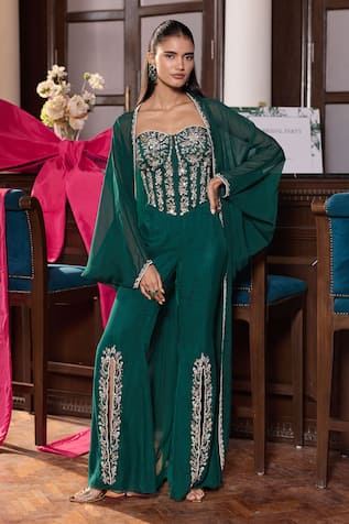 Seema Thukral Bhawna Embellished Cape Pant Set 