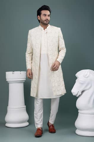 Priyanka Haralalka Embroidered Sherwani, Kurta & Pyjama Set 