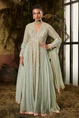 Shashank Arya Embroidered Anarkali Set 