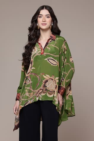 Ritu Kumar Amaraa Floral Print Asymmetric Tunic  