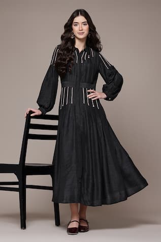 Ritu Kumar Arina Fit & Flare Full Sleeve Dress 