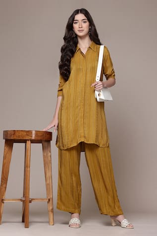 Ritu Kumar Essential Mahira Striped Kurta & Palazzo Co-Ord Set 